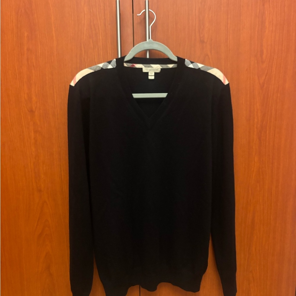 Burberry | Burberry Brit Men’s Black V-Neck Sweater